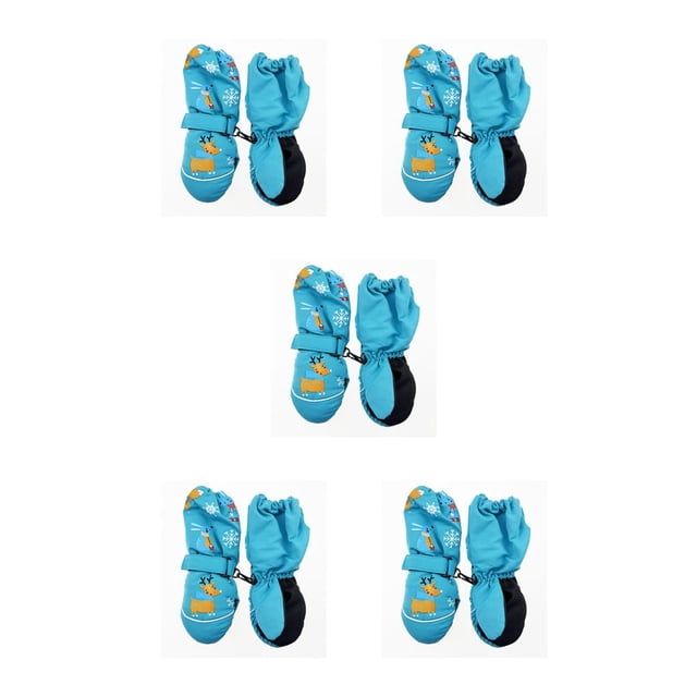 Guantes Yuarrent 6 pares dibujos animados impermeables invierno protección niños Type2 NO2