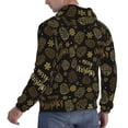 thumbnail image 6 of Kdxio Gold Pinecone Merry Christmas Print Mens Casual Hooded Collar Drawstring Hoodies Pullover Sweatshirts Casual Long Sleeve Shirts-Medium, 6 of 7