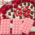 thumbnail image 5 of Heart Chocolate Molds 3 Pcs Valentine's Candy Molds Silicone Heart Mold for Resin Jelly Ice Cube Cupcake Cake Topper Decoration Chocolate Cake Baking Mold Mini Cakes Jelly Pudding Handmade Soap, 5 of 7