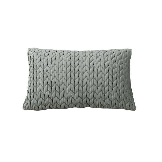 In Living Color Twisted Texture Pillowcase Solid Color Pillowcase Rectangular Pillowcase Waist Pillowcase Suitable for Living Room Kitchen Office