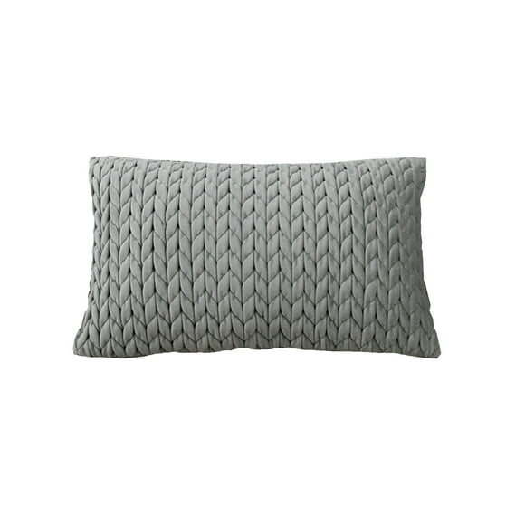 Ottaman/ for Living Room, Twisted Texture Pillowcase Solid Color Pillowcase Rectangular Pillowcase Waist Pillowcase Suitable for Living Room Kitchen Office in Living Color