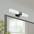 thumbnail image 3 of Livex Lighting Aero 2-Light Twist Lock Metal Vanity Lighting in Black Chrome, 3 of 16
