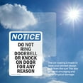 thumbnail image 6 of (2 Pack) Do Not Ring Doorbell Or Knock OSHA Notice Sign 12 Inch X 18 Inch Vinyl Label Decal Sticker Weather Resistant, UV Protected for Workplace, Business, and Construction Site, Made, 6 of 7