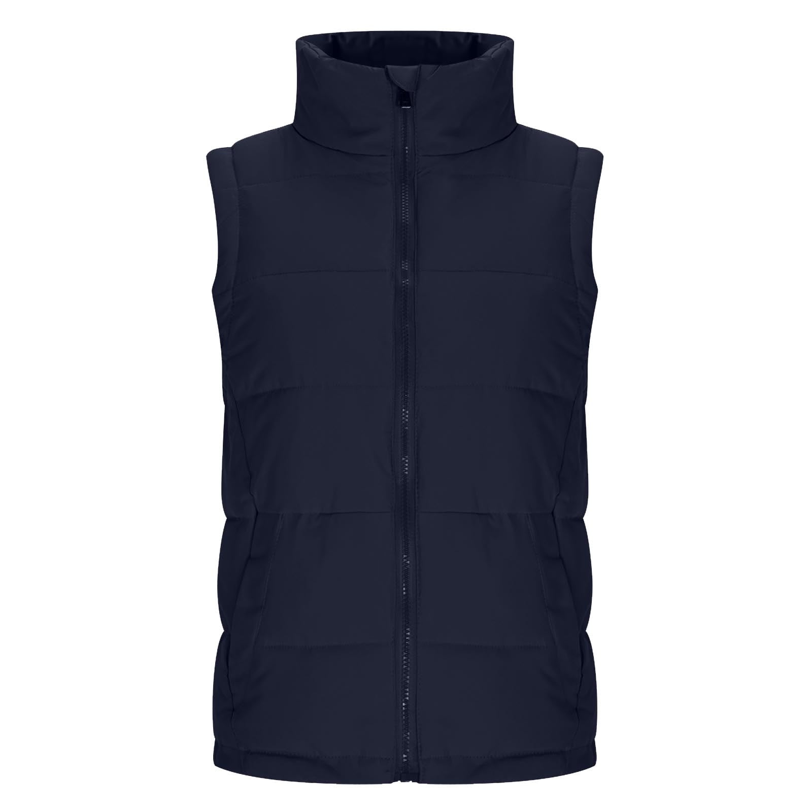 JGGSPWM Women's Lightweight Breathable Travel Hiking Waistcoat Jacket Spring Fall Sleeveless Comfy Coat Outwear Work Vest Blue M