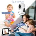 thumbnail image 5 of HelloBaby Monitor de bebé con pantalla IPS de 3,2 pulgadas - Monitor de cámara para bebé con cámara remota con zoom panorámico, inclinación y zoom, sin WiFi, visión nocturna por infrarrojos, conexión, 5 of 5