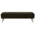 thumbnail image 2 of SAFAVIEH Couture Salome Solid Velvet Contemporary Bench, Shale Gray, 2 of 9