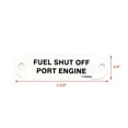 thumbnail image 5 of Carver Boat Label Tag 7160922 | Fuel Shut Off Port Engine White Plastic, 5 of 5