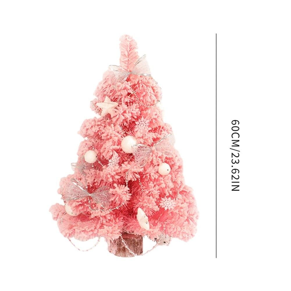 60cm-Silver-Action Artificial Mini Christmas Tree Lit & Decorated