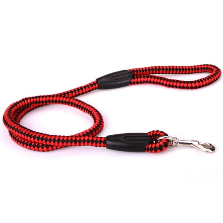Running Ropes Trainer - Pet Dog Puppy Cat Red Walking Training & Running Braided Nylon Leash Rope & Clip