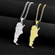 thumbnail image 2 of Fashion Argentina Map With City Name Pendant Necklaces Women Girl Charm Stainless Steel Gold Silver Color Argentine Maps Jewelry--B-Product code 37088 B, 2 of 3