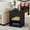 Black, variant on Resenkos Wood Nightstand With Charging Station, Bedside Table With Wood Drawers And Open Shelf, Night Stand With Storage For Bedroom, Brown