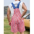 thumbnail image 2 of Bindefon Bibs Overalls Men Work Coveralls Shorts Printed Jumpsuit(Eagle,L), 2 of 8