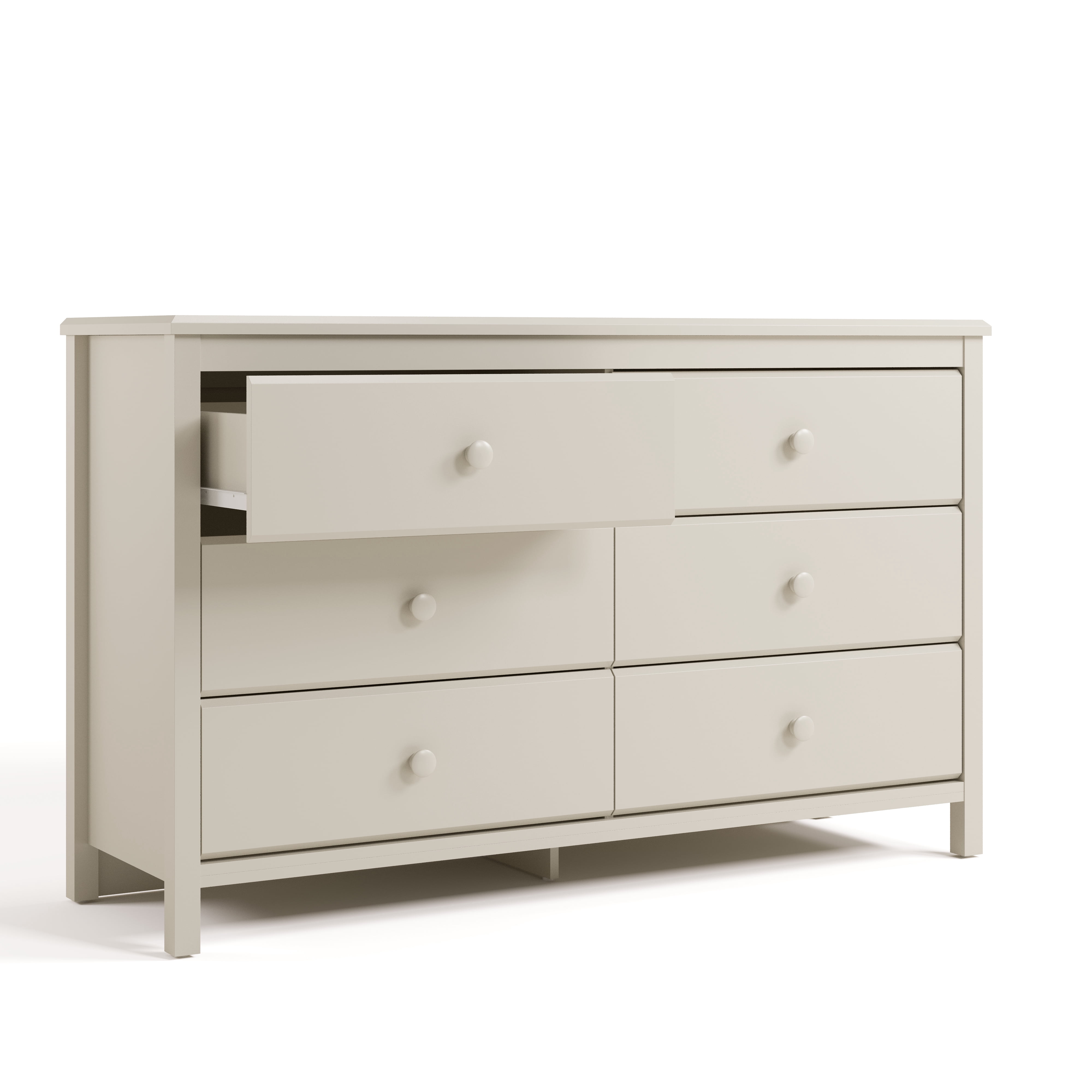 Storkcraft Alpine 6 Drawer Nursery Double Dresser, Frosted Oat