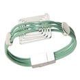 thumbnail image 4 of Brazalete de Cuero Jinwen Hebilla Magnética Verde Pulsera Multicapa, 4 of 8