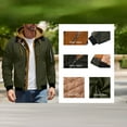 thumbnail image 5 of Chiccall Men's Hooded Flight Jacket Winter Windproof Quilted Hoodie Jackets Casual Warm Patchwork Padded Coats Outwear with Pockets, 5 of 8