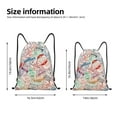 thumbnail image 4 of Kdxio Passport Stamp Print Drawstring Backpack Bag,Waterproof Draw String Back Sack, Gym Drawstring Bags Swim Bag For Unisex, 4 of 9