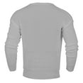 thumbnail image 6 of ZKCCNUK Men Casual Solid Pullover Round Neck Loose Lg Sleeve Sweater Blouse, 6 of 8