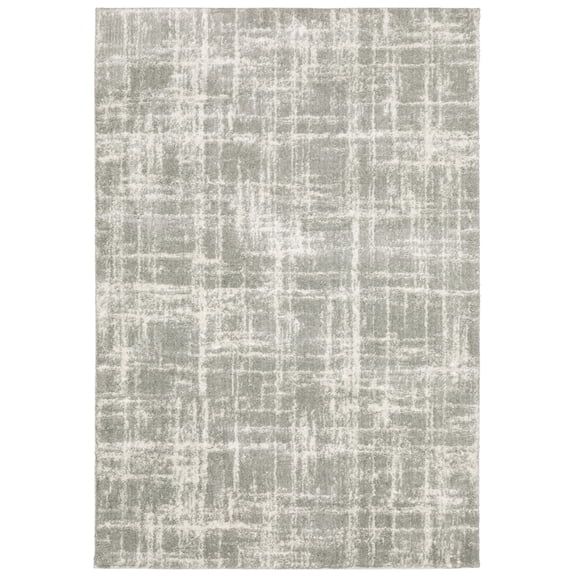 Woven Trends Apus - 142E6 - Modern Style, Abstract Pattern, Stain Resitant, Living Room, Dining Room, Office, Low Pile Polyester Area Rug in Grey - 4' x 5'