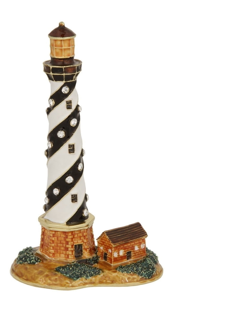 Black and White Lighthouse Trinket Box