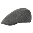 thumbnail image 2 of Joernso Men Woolen Newsboy Flat Cap, Soft Fitted Driving Cabbie Hat, Retro Style Peaked Cap for Spring And Autumn Casual Daily Wear, 2 of 8