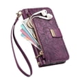thumbnail image 2 of Flip Case for FOXDOCK iPhone 16 Pro Gift Choice Kickstand Viewing Floral Embossed Full Protection Wallet Function, 2 of 6