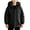 .Black, variant on Boys Girls Hooded Ski Jacket Thick Winter Puffer Coat with Pockets Solid Color Warm Outdoor Casual Outerwear