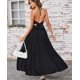 thumbnail image 5 of Vestido GLENGE para verano, maxi playa, bohemio, halter, cuello en V, sin espalda, para mujer, 5 of 5