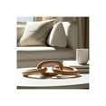 thumbnail image 3 of Paulownia Wood Decorative Chain Link Sculpture - Rustic Modern Home & Office Accent, Handmade Table & Bookshelf Decor, Lightweight & Durable - 4" Brown, 3 of 10