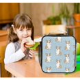 thumbnail image 6 of Insulated Square Lunch Bag with Side Mesh Pocket Fashion Lunch Box Reusable Lunch Tote 10.5" x9.5" x3.5" Cute Little Dog Pattern, 6 of 6
