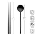 thumbnail image 4 of Studio Nova Premium 18/10 Stainless Steel Black Chopsticks & Spoon Set, 4 of 6