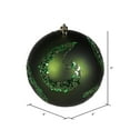 thumbnail image 2 of Vickerman 4" Moss Green Matte Sequin Swirl Ornament, 6 per Bag, 2 of 3