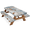 Multicolor 1, variant on ADECORIVY Winter Snow Picnic Table Cover with Bench Covers, Waterproof Forest Pattern Outdoor Camping Tablecloth, Windproof Elastic Fitted Table Cover, 72 Inch 3PCS