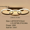 thumbnail image 5 of ADISUN LED 3 Rings Ceiling Lights Circle Ceiling Lamp Fixtures for Bedroom Dining Room Kitchen Aisle Corridor Lights, Warm White, 5 of 7