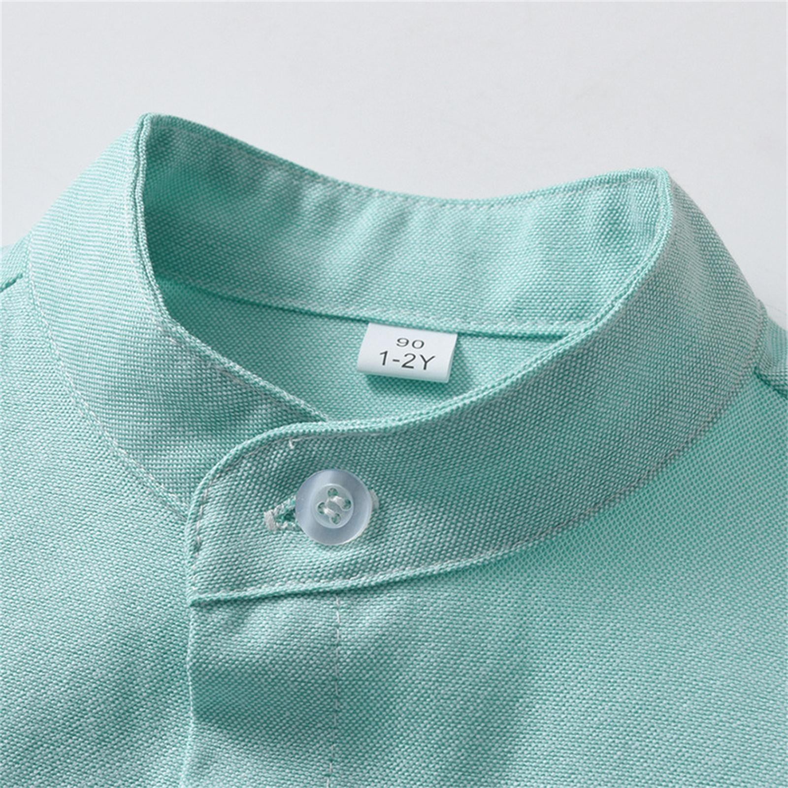 Girls Button Down Shirts Boys Formal Outfit Mint Green Shirt for Boys Dress  Shirt Boys Dress Shirt Shirt 4-5 Years - Walmart.com