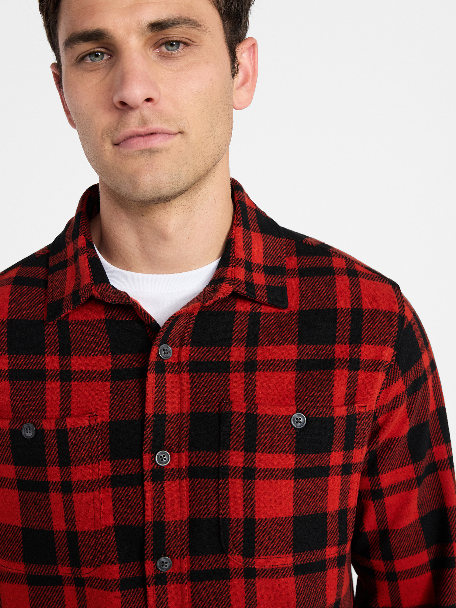 George Men's & Big Men's Knit Overshirt with Long Sleeves, Sizes S-3XL