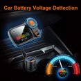 thumbnail image 4 of Adaptador Bluetooth para coche con transmisor FM inalámbrico Bluetooth 5.0, pantalla a color de 1.77", cargadores de coche dobles con carga rápida QC3.0 Rojo Verde 12-24V, 4 of 8