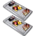 thumbnail image 1 of 2 Pieces Inflatable Serving Bar Glittering Confetti Food Cooler Buffet with Drain Plug, Inflatable Ice Serving Bar for Food and Drinks for Pool and Outdoor Events(Black), 1 of 5