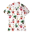thumbnail image 2 of Christmas in July Shirt for Women Hawaiian Xmas Button Down Shirts Funny Santa Claus Tshirt Casual Holiday Tee Tops Summer Clothes, 2 of 6