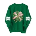 thumbnail image 2 of Zedker St Patricks Day Shamrock Sweatshirt for Women Long Sleeve Crewneck Shirts Y2k Casual Cute Graphic Pullover Tops, 2 of 5
