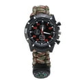 thumbnail image 1 of FLAMEEN Survival Bracelet Watch, Emergency Survival Watch Compass 6 In 1 Multifunctional Whistle And Scraper Portable For First Aid For Camp, 1 of 8