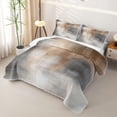 thumbnail image 3 of Homewish Watercolor Brown Gradient Quilt Full,Abstract Grunge Full Bedspread Sets,3 Pieces, 3 of 7