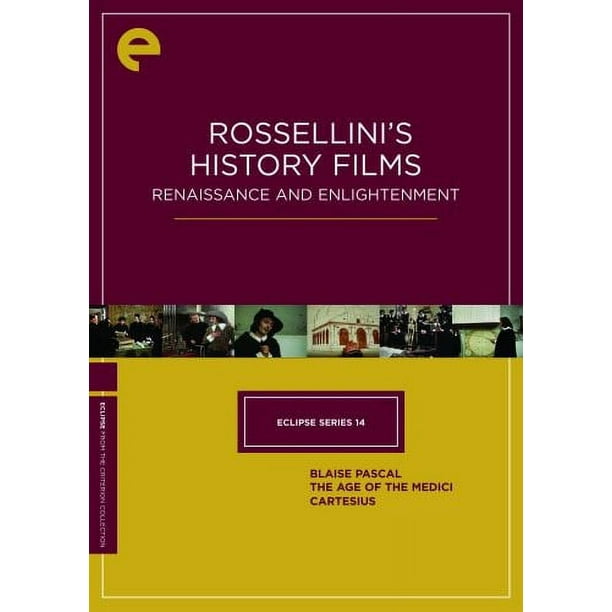 Eclipse Series 14: Rossellini'S History Films - Renaissance and Enlightenment (Blaise Pascal / The Age of The Medici / Cartesius) (The Critere Collection) [DVD]