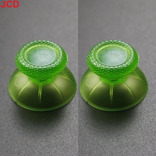 2pcs 3D Analog Joystick Stick For PS5 Controller Analogue Thumbsticks Caps Mushroom Game Head Rocker Replacement transparent green