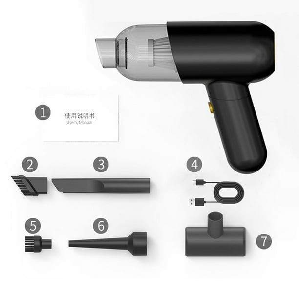 Aspiradoras para el hogar, aspiradora de mano inalámbrica de alta potencia para coche, aspiradora pequeña para uso en seco y húmedo, aspiradora de doble uso para coche.