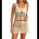 thumbnail image 3 of Conjunto de 2 Piezas de Crochet para Mujer, Camiseta de Tirantes de Punto Calado Y2K, Minifalda, Ropa de Playa de Verano. Caqui S, 3 of 10