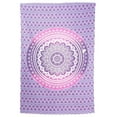thumbnail image 3 of Oussum Floral Tapestries , Purple and White Ombre Tapestry, 3 of 4