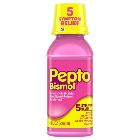 Pepto Bismol Liquid for Nausea, Heartburn, Indigestion, Upset Stomach, and Diarrhea Relief, Original Flavor 8 (Best Over The Counter For Nausea)