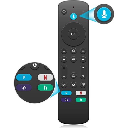 Replacement Universal Voice Remote Fit for All Insignia/Toshiba/Pioneer Smart TVs, for Fire Smart TVs Cube, TV Stick 4K