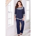 thumbnail image 2 of Catherines Women's Plus Size Pointed Hem Embroidered Top, 2 of 3
