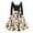 Beige, variant on Christmas Dresses for Women Women's Casual And Fashionable Long Sleeved V-neck Print Matching Zipper Dress with Fur and Christmas Tree for Holiday Party,Beige,L